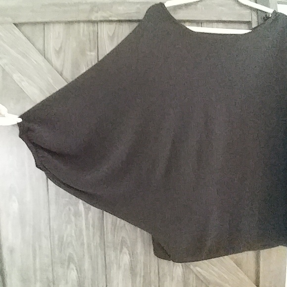 Express shimmery flowing wide sleeve top - Picture 2 of 4